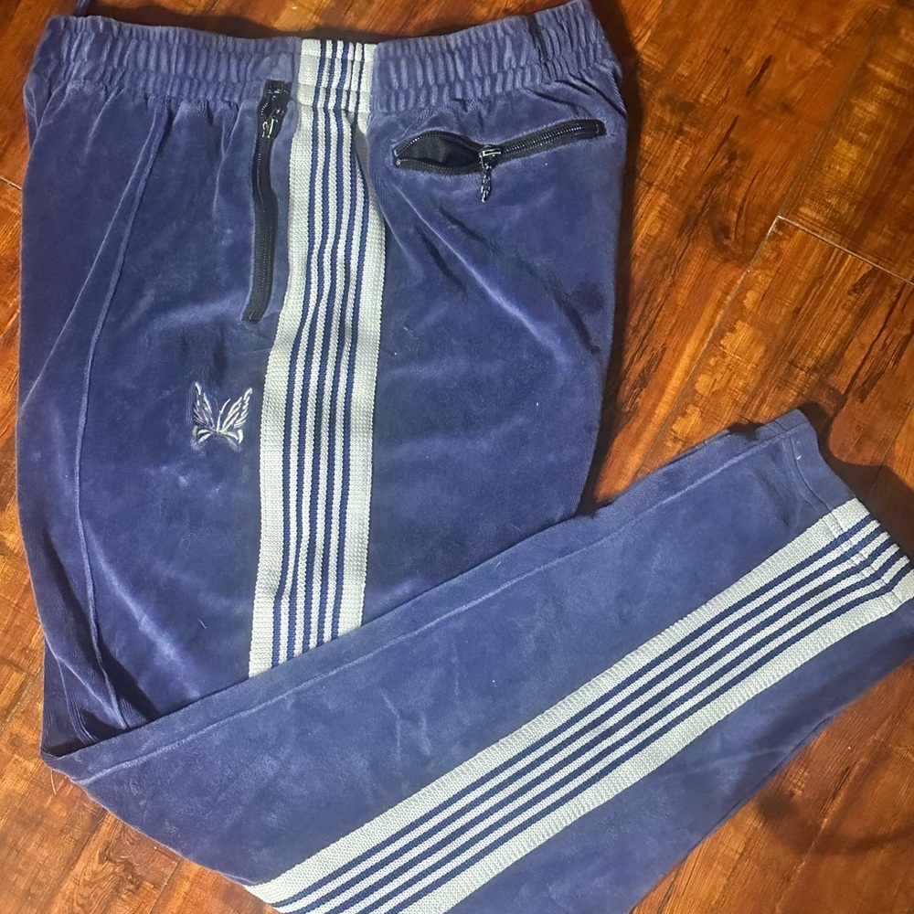 Needles Blue Joggers with White Accents